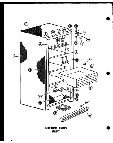 Interior parts (u12f/p60117-25w) (u12f/p60117-33w) (u15f/p60117-34w) (u18f/p60117-35w) (u23f/p60117-36w) (eu12f/p60117-30w) (eu15f/p60117-31w) (eu18f/p60117-32w)