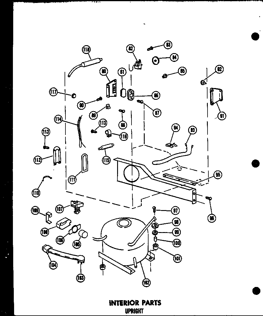 INTERIOR PARTS (U12F/P60117-25W) (U12F/P60117-33W) (U15F/P60117-34W) (U18F/P60117-35W) (U23F/P60117-36W) (EU12F/P60117-30W) (EU15F/P60117-31W) (EU18F/P60117-32W)