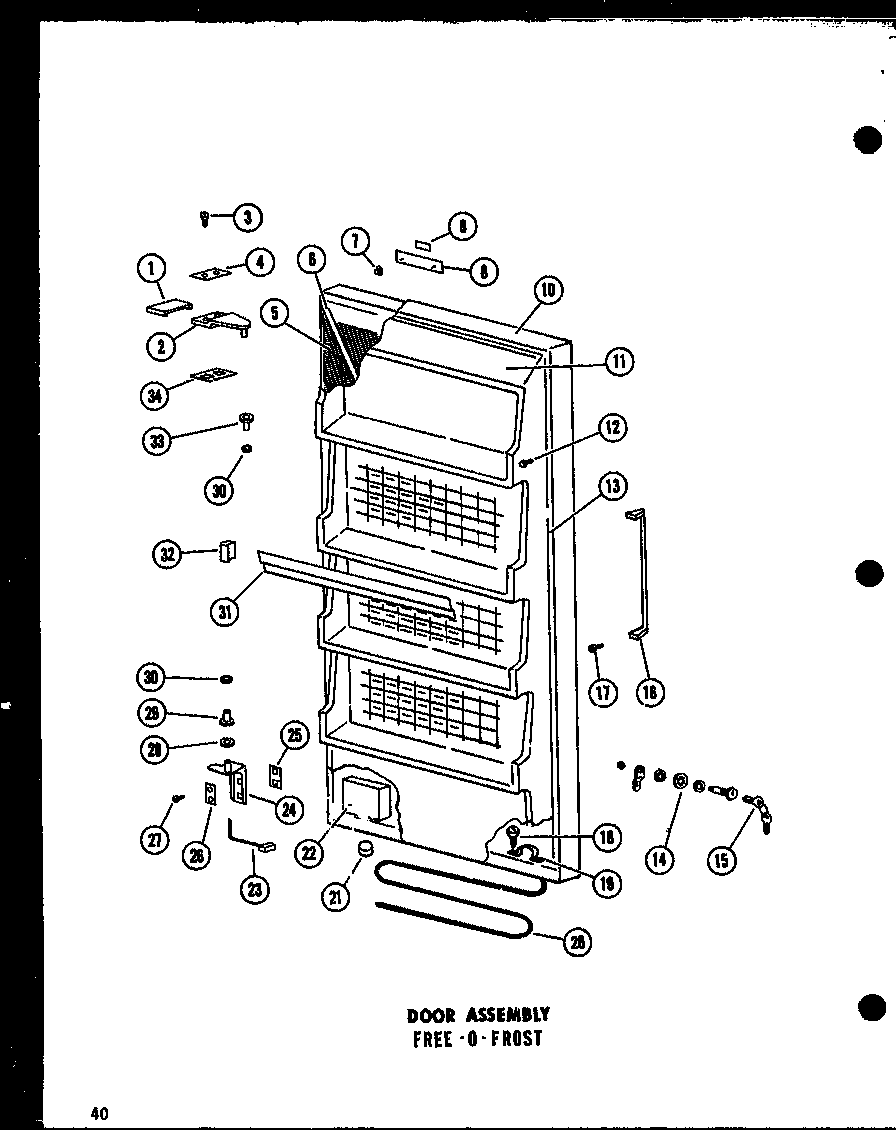 DOOR ASSEMBLY (UF16/P60117-29W) (UF16C/P60117-29WC) (UF16AG/P60117-29WG) (UF16A/P60117-29WA)