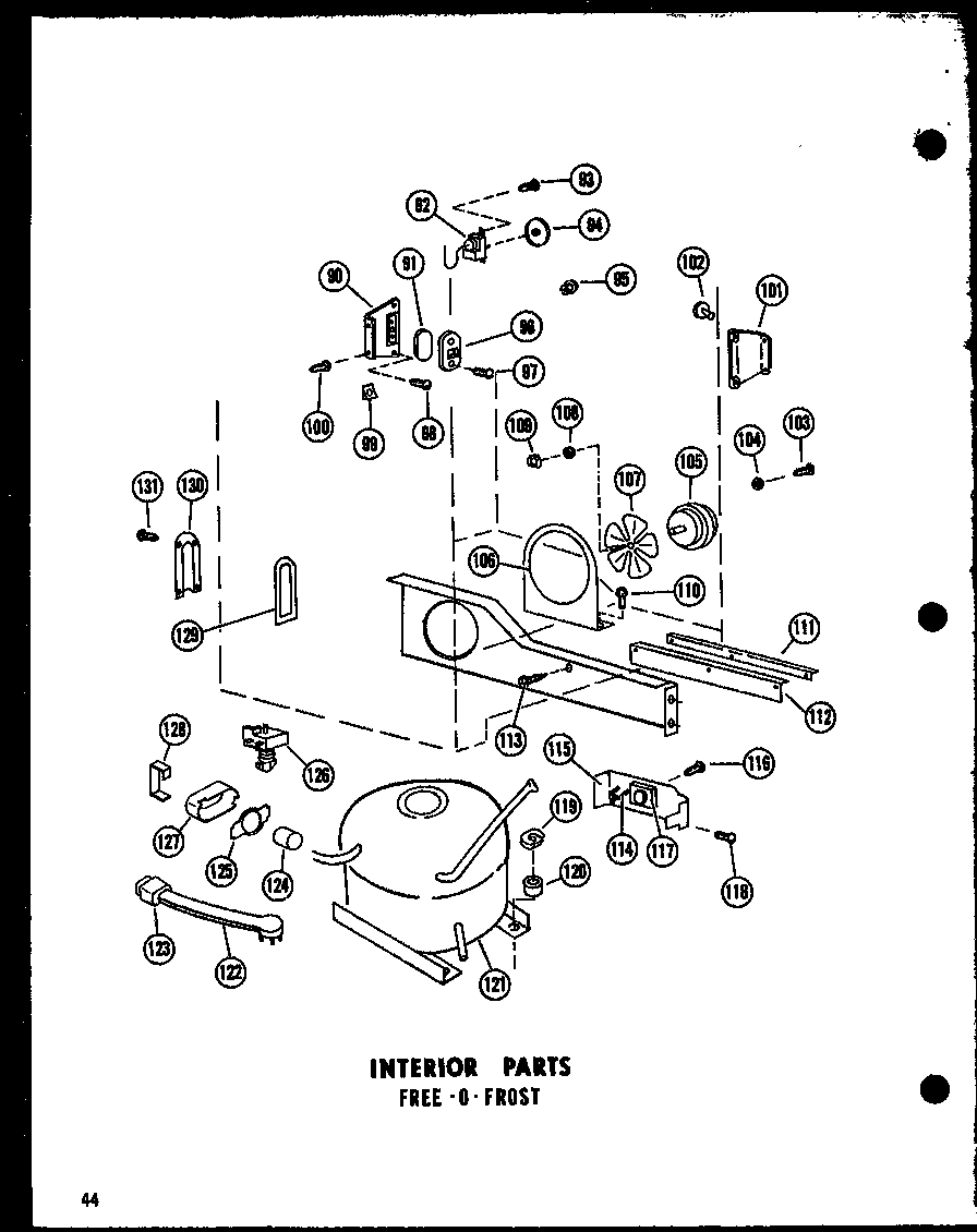 INTERIOR PARTS (UF16/P60117-29W) (UF16C/P60117-29WC) (UF16AG/P60117-29WG) (UF16A/P60117-29WA)