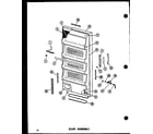 Amana EU16K-C/P60250-7WC door assembly diagram
