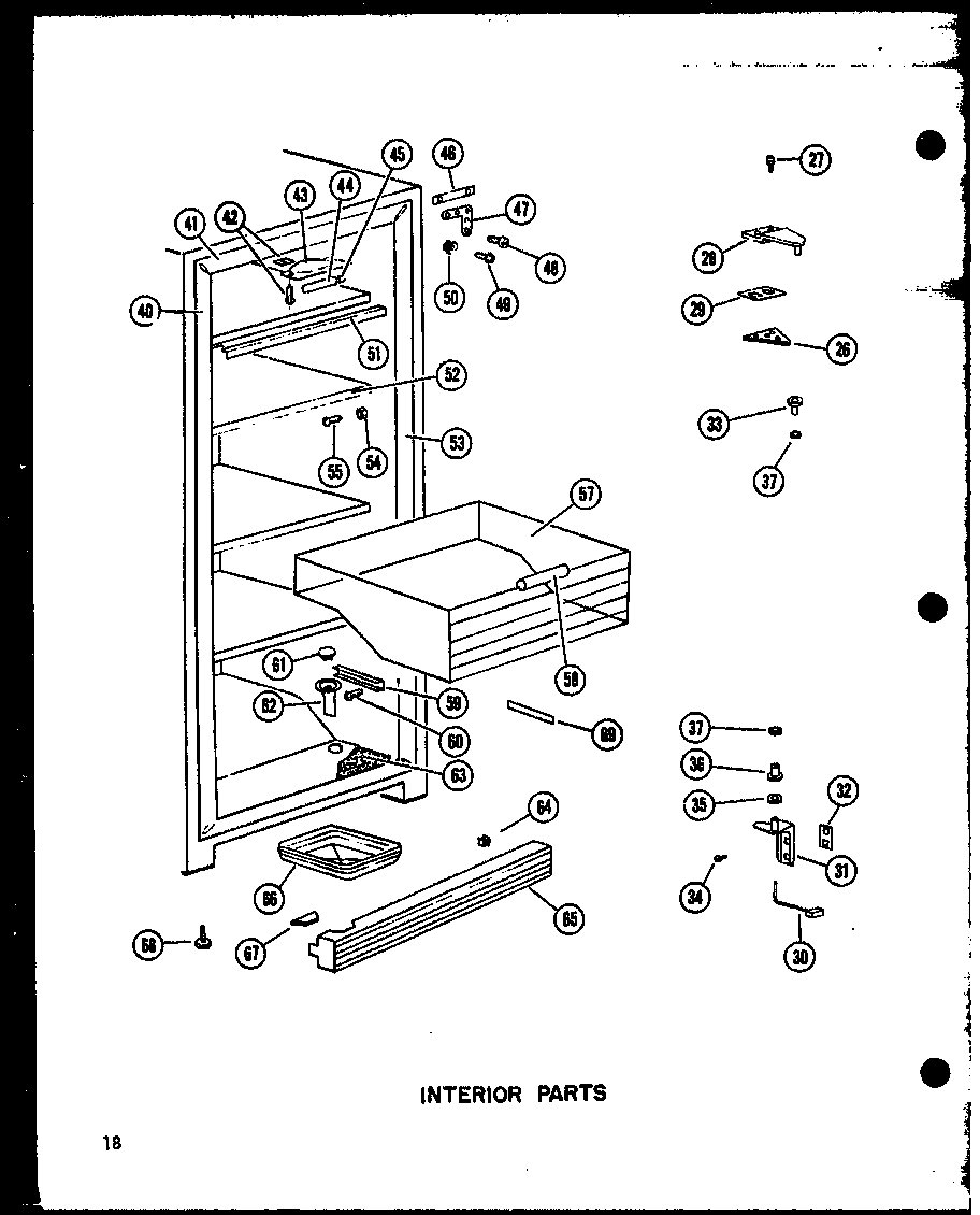 INTERIOR PARTS (U13K/P60250-72W) (U13K-C/P60250-72WC) (U13K-AG/P60250-72WG) (U13K-A/P60250-72WA) (U13W-AG/P60335-7WG) (U13W-A/P60335-7WA) (U13W/P60335-7W) (U13W-C/P60335-7WC) (U16K-C/P60250-73WC) (U16K-A/P60250-73WA) (U16K/P60250-73W) (U16K-AG/P60250-73WG