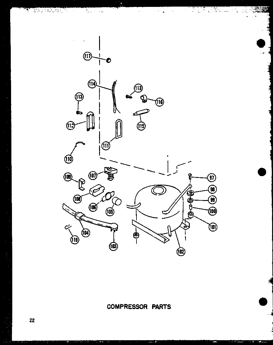 COMPRESSOR PARTS (U13K/P60250-72W) (U13K-C/P60250-72WC) (U13K-AG/P60250-72WG) (U13K-A/P60250-72WA) (U13W-AG/P60335-7WG) (U13W-A/P60335-7WA) (U13W/P60335-7W) (U13W-C/P60335-7WC) (U16K-C/P60250-73WC) (U16K-A/P60250-73WA) (U16K/P60250-73W) (U16K-AG/P60250-73