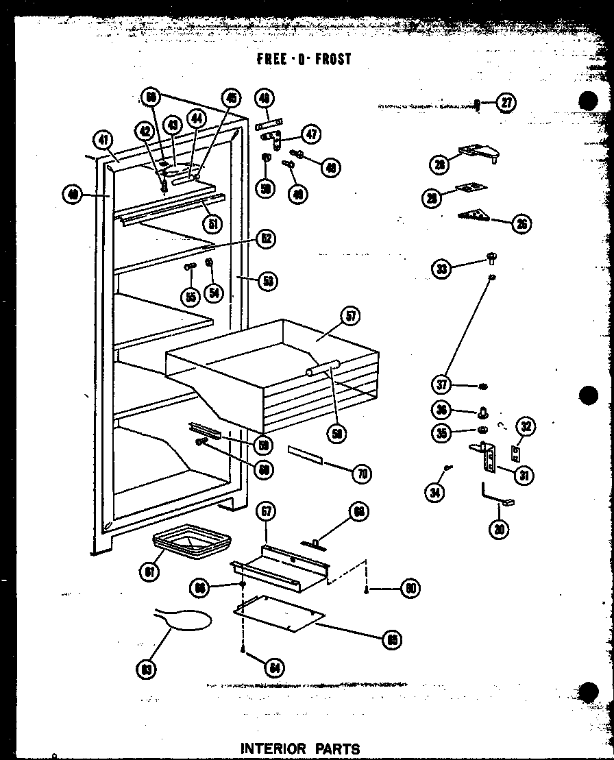 Interior parts (uf12w-c/p60335-11wc) (uf12w-a/p60335-11wa) (uf12w/p60335-11w) (uf12w-ag/p60335-11wg) (uf12w/p60345-1w) (uf12w-c/p60345-1wc) (uf12w-ag/p60345-1wg) (uf12w-a/p60345-1wa) (uf16w-c/p60335-12wc) (uf16w-a/p60335-12wa) (uf16w/p60335-12w) (uf16w-ag
