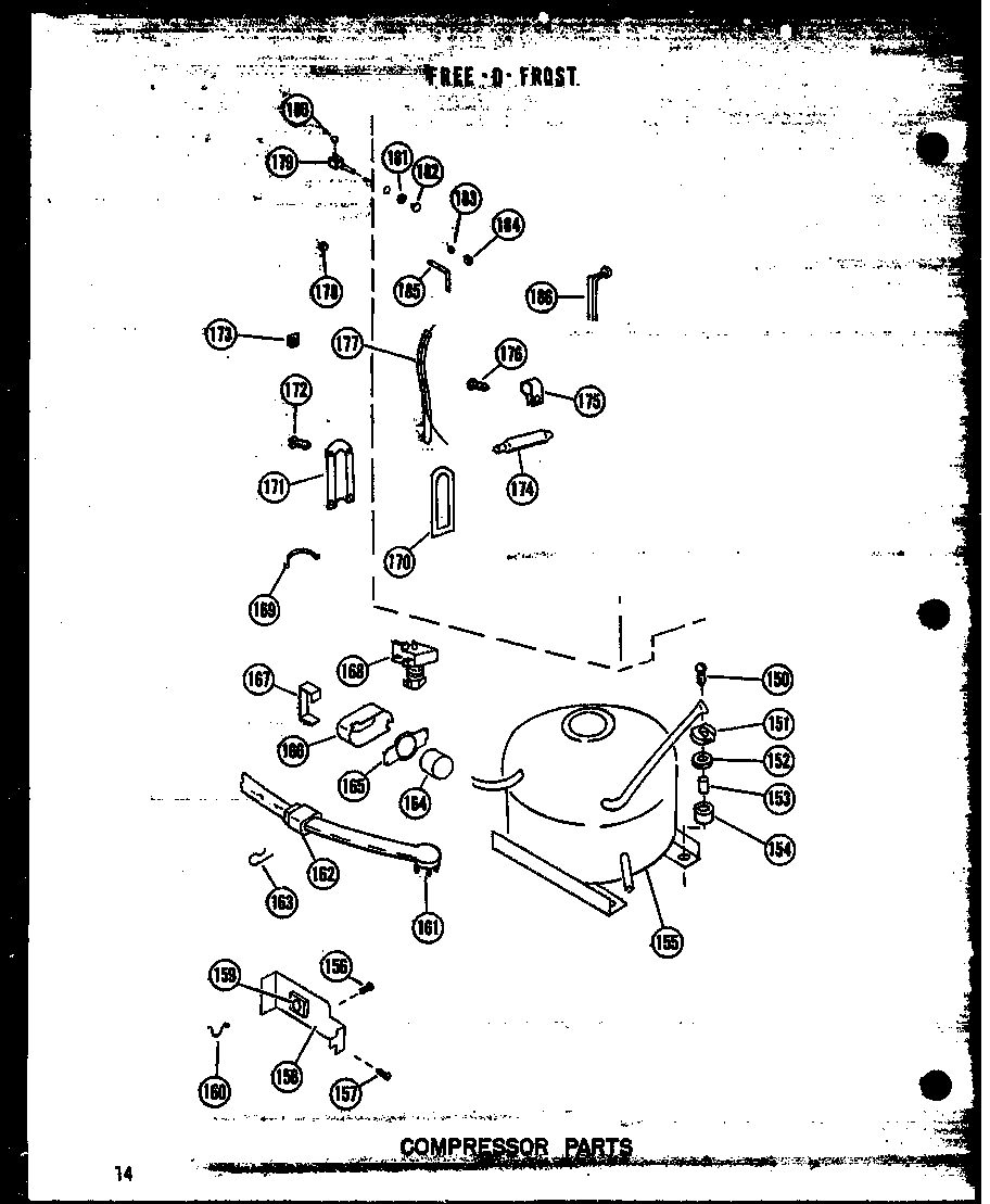 Compressor parts (uf12w-c/p60335-11wc) (uf12w-a/p60335-11wa) (uf12w/p60335-11w) (uf12w-ag/p60335-11wg) (uf12w/p60345-1w) (uf12w-c/p60345-1wc) (uf12w-ag/p60345-1wg) (uf12w-a/p60345-1wa) (uf16w-c/p60335-12wc) (uf16w-a/p60335-12wa) (uf16w/p60335-12w) (uf16w-