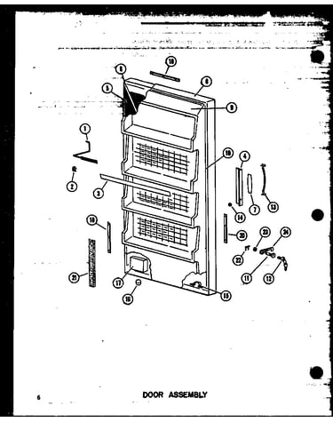 Door assembly (eu13k-c/p60345-29wc) (eu13k/p60345-29w) (uf13k-a/p60345-29wa) (eu13k-l/p60345-29wl) (eu13k-ag/p60345-29wg) (eu16k-c/p60345-30wc) (eu16k-a/p60345-30wa) (eu16k-ag/p60345-30wg) (eu16k/p60345-30w) (eu16k-l/p60345-30wl) (eu18k-c/p60345-31wc) (eu
