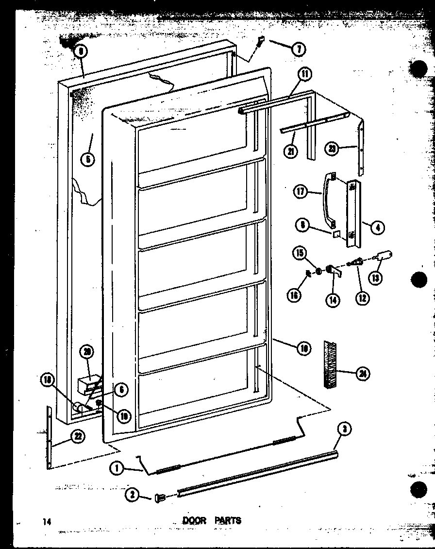 Door parts (esu13-c/p60345-11wc) (esu13/p60345-11w) (esu13-a/p60345-11wa) (esu13-l/p60345-11wl) (esu13-ag/p60345-11wg) (esu513-ag/p60345-12wg) (esu513-l/p60345-12wl) (esu513-a/p60345-12wa) (esu513/p60345-12w) (esu513-c/p60345-12wc) (esu15-c/p60345-13wc) (