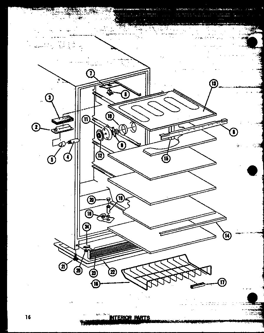 Interior parts (esu13-c/p60345-11wc) (esu13/p60345-11w) (esu13-a/p60345-11wa) (esu13-l/p60345-11wl) (esu13-ag/p60345-11wg) (esu513-ag/p60345-12wg) (esu513-l/p60345-12wl) (esu513-a/p60345-12wa) (esu513/p60345-12w) (esu513-c/p60345-12wc) (esu15-c/p60345-13w
