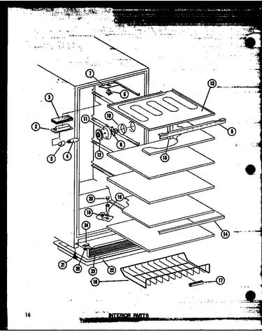 Interior parts (esu13-c/p60345-11wc) (esu13/p60345-11w) (esu13-a/p60345-11wa) (esu13-l/p60345-11wl) (esu13-ag/p60345-11wg) (esu513-ag/p60345-12wg) (esu513-l/p60345-12wl) (esu513-a/p60345-12wa) (esu513/p60345-12w) (esu513-c/p60345-12wc) (esu15-c/p60345-13w