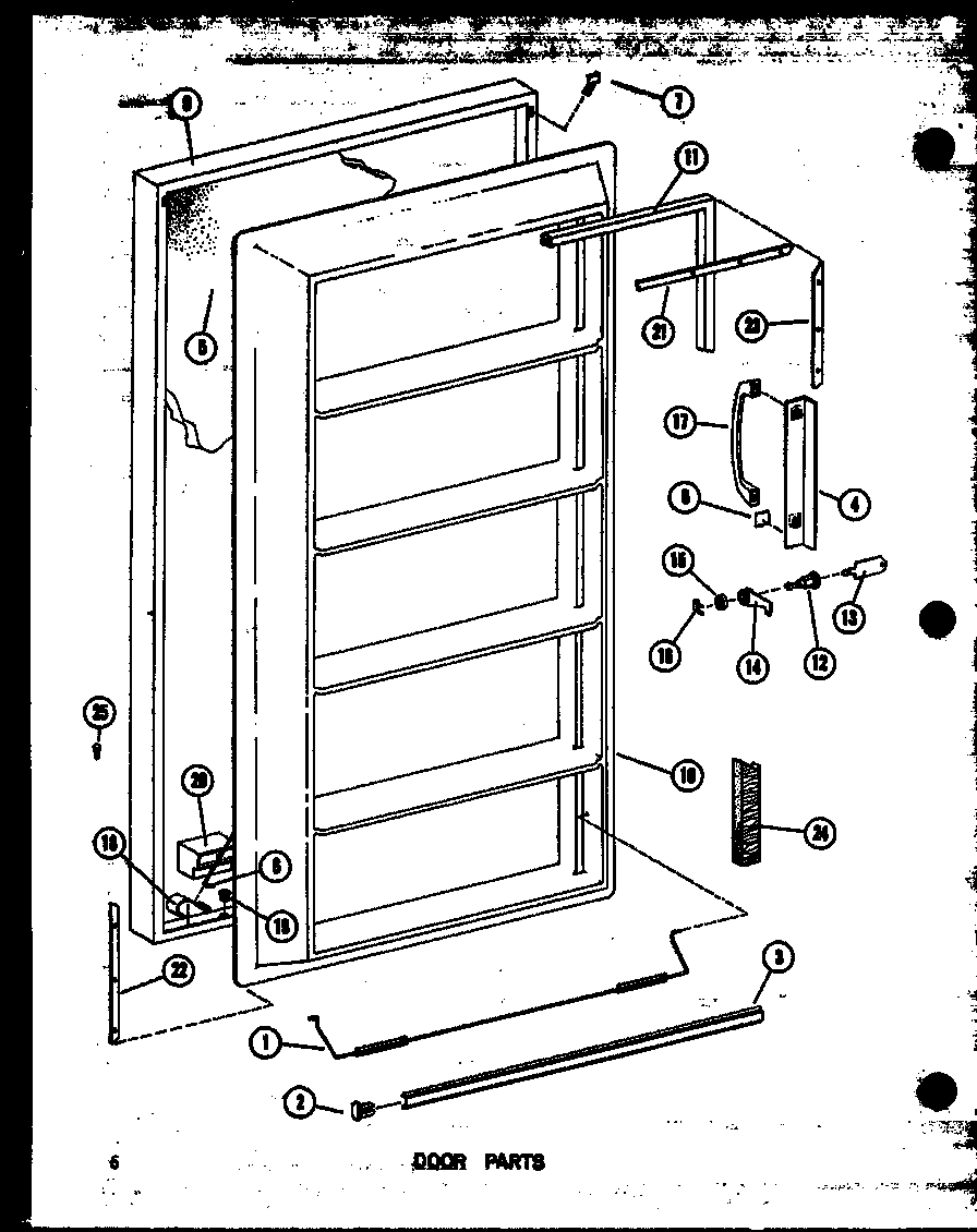 Door parts (esuf14-c/p60345-17wc) (esuf14-a/p60345-17wa) (esuf14-ag/p60345-17wg) (esuf14/p60345-17w) (esuf14-l/p60345-17wl) (esuf14b-c/p60345-49wc) (esuf14b/p60345-49w) (esuf14b-a/p60345-49wa) (esuf14b-l/p60345-49wl) (esuf14b-ag/p60345-49wg) (esuf16-ag/p6