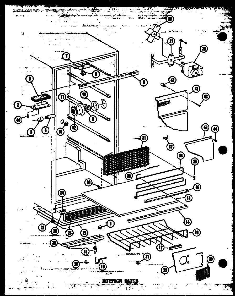 Interior parts (esuf14-c/p60345-17wc) (esuf14-a/p60345-17wa) (esuf14-ag/p60345-17wg) (esuf14/p60345-17w) (esuf14-l/p60345-17wl) (esuf14b-c/p60345-49wc) (esuf14b/p60345-49w) (esuf14b-a/p60345-49wa) (esuf14b-l/p60345-49wl) (esuf14b-ag/p60345-49wg) (esuf16-a