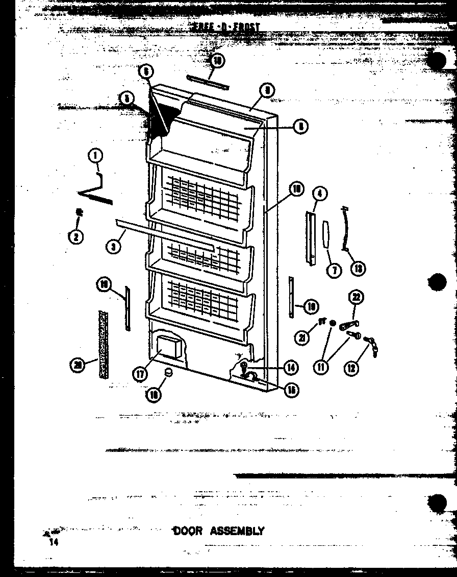 DOOR ASSEMBLY (UF22B-C/P60345-51WC) (UF22B/P60345-51W) (UF22B-A/P60345-51WA) (UF22B-L/P60345-51WL) (UF22B-AG/P60345-51WG)