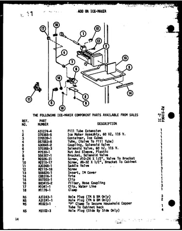 Add on ice-maker (ic-2/p36415-2w)