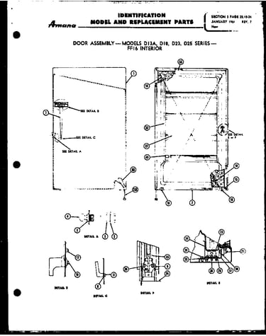 Door assembly (ff16) (d18) (d23) (d23a)