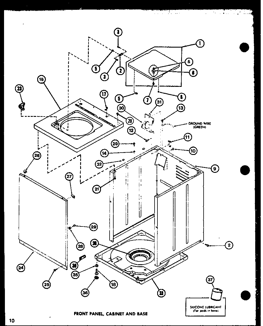 Front panel (lw1201/p7762110w) (lw1501/p7762111w) (lw1503/p7762118w) (lw2302/p7762112w) (lw2303/p7762119w)