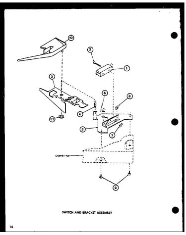 Switch andbracket assembly (lw1201/p7762110w) (lw1501/p7762111w) (lw1503/p7762118w) (lw2302/p7762112w) (lw2303/p7762119w)