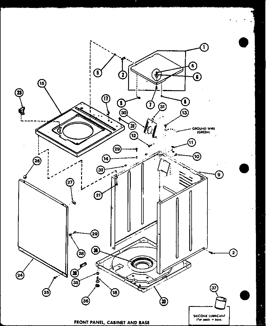 Front panel (lw1201/p7762121w) (lw1501/p7762122w) (lw1503/p7762123w) (lw2302/p7762124w) (lw2303/p7762125w) (lw1502/p7762132w)
