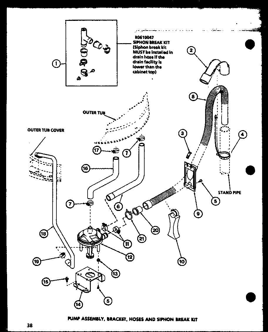 PUMP ASSEMBLY (LW1201/P7762121W) (LW1501/P7762122W) (LW1503/P7762123W) (LW2302/P7762124W) (LW2303/P7762125W) (LW1502/P7762132W)