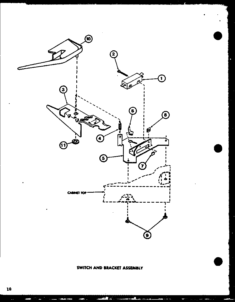Switch and bracket assembly