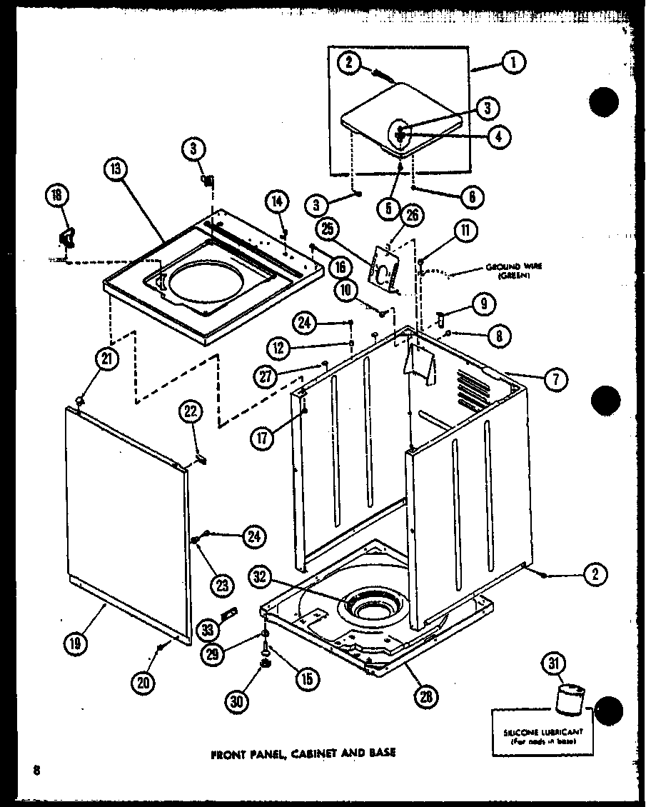 Front panel (lw2903/p1110506w) (lw2603/p1110504w) (lw9003/p1110503w)