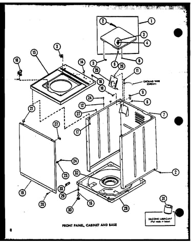 Front panel (lw2903/p1110506w) (lw2603/p1110504w) (lw9003/p1110503w)