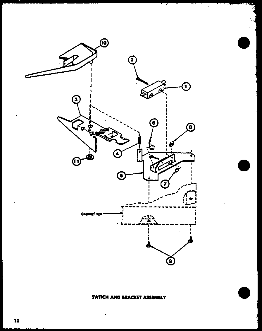 Switch and bracket assembly