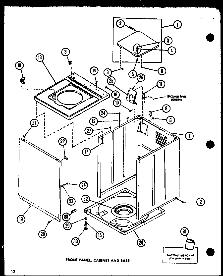 Front panel (lw2402/p1110516w) (lw2403/p1110517w)