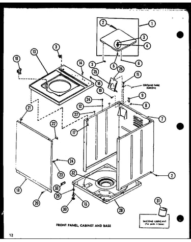 Front panel (lw2402/p1110516w) (lw2403/p1110517w)