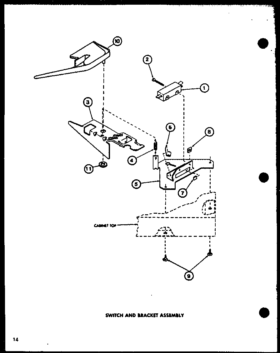 Switch and bracket assembly (lw1201/p1110510w) (lw1501/p1110511w) (lw1502/p1110512w) (lw2302/p1110514w) (lw2303/p1110515w) (lw1503/p1110513w)
