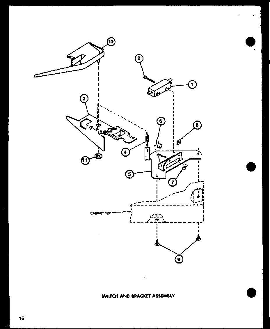 Switch and bracket assembly (lw2402/p1110516w) (lw2403/p1110517w)
