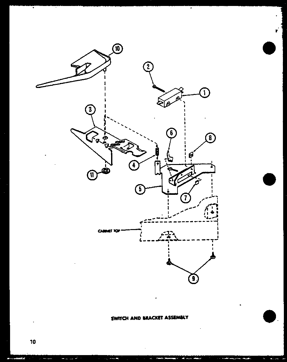 Switch and bracket assembly