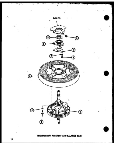 Transmission assembly and balance ring (taa200/p75751-8w)