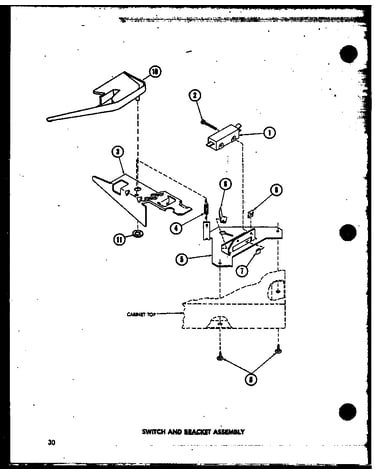 Switch and bracket assembly (taa200/p75751-8w)