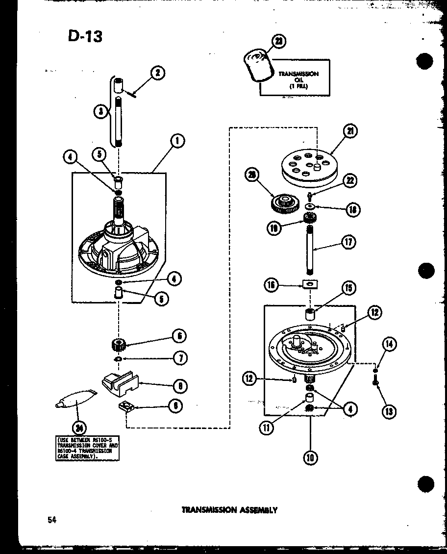 TRANSMISSION ASSEMBLY (TAA400/P75751-5W) (TAA600/P75751-6W) (TAA800/P75751-7W) (TAA400/P75751-2W) (TAA600/P75751-1W) (TAA800/P75751-3W)