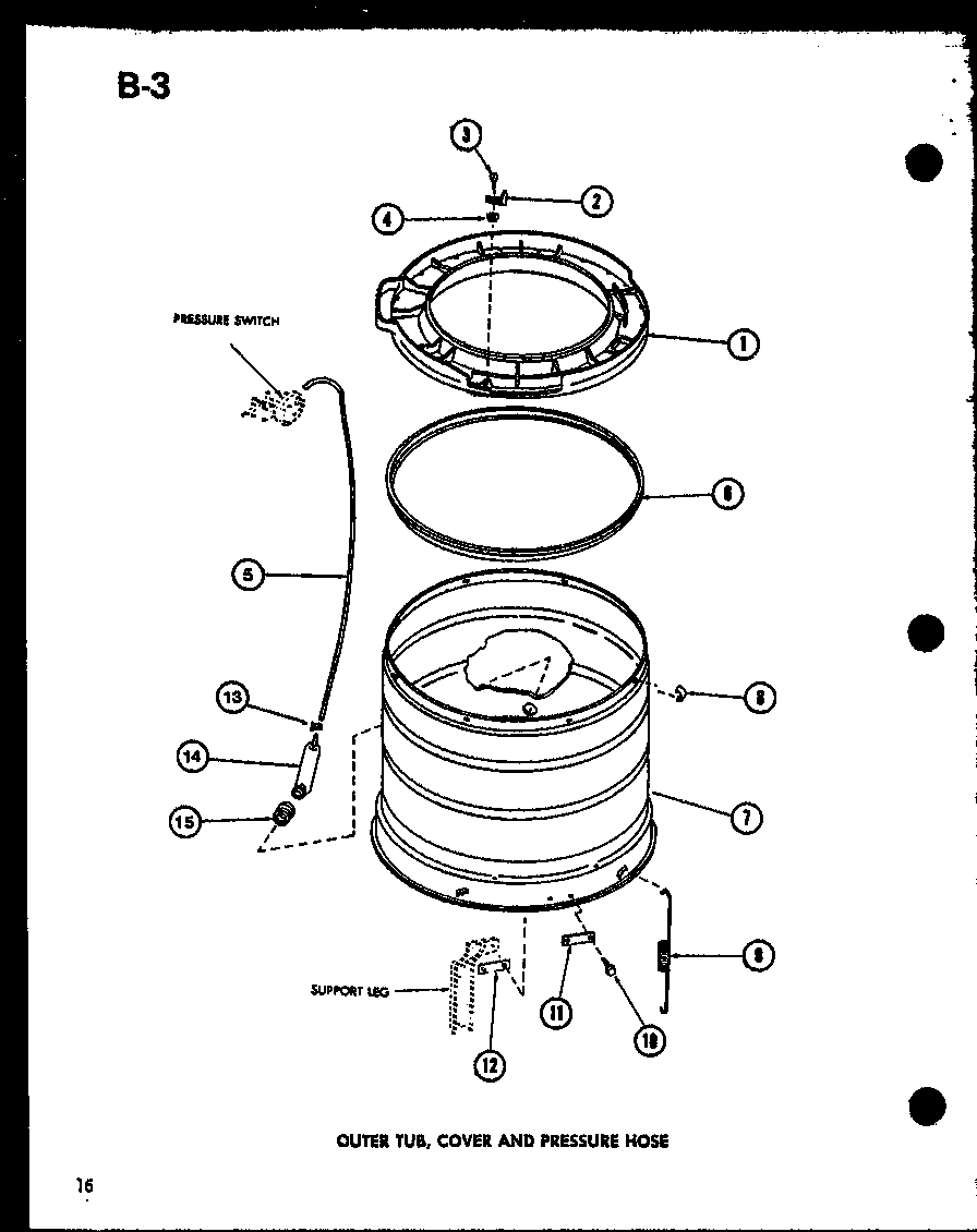Outer tub (taa200/p75751-13w)