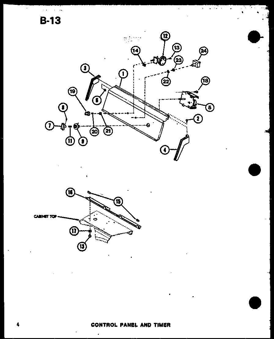 CONTROL PANEL AND TIMER