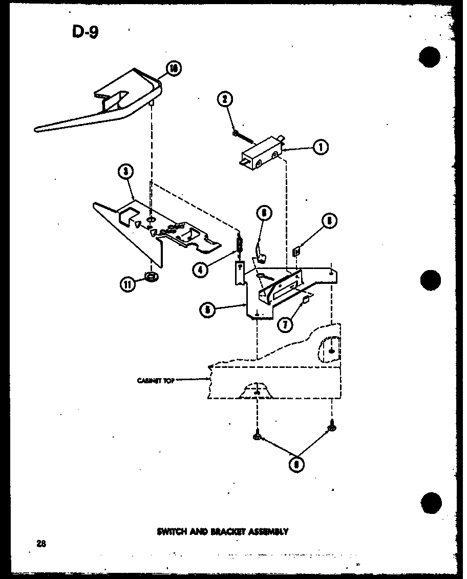 Switch and bracket assembly