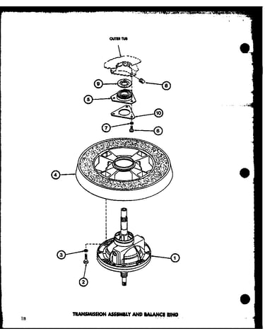 Transmission assembly and balance ring (taa300/p77040-1w)