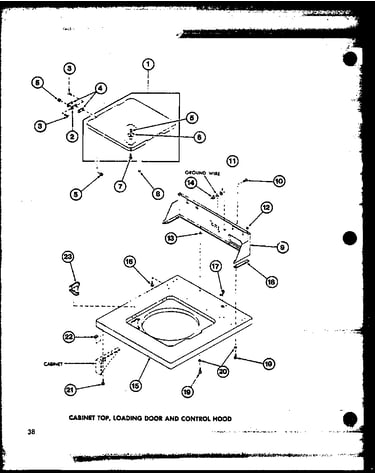 Cabinet top (taa400/p77040-2w) (taa600/p77040-4w) (taa800/p77040-5w) (taa500/p77040-3w)