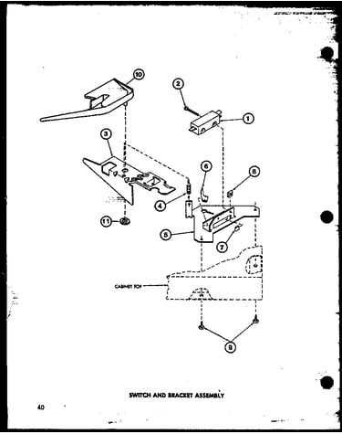 Switch and bracket assembly (taa400/p77040-2w) (taa600/p77040-4w) (taa800/p77040-5w) (taa500/p77040-3w)