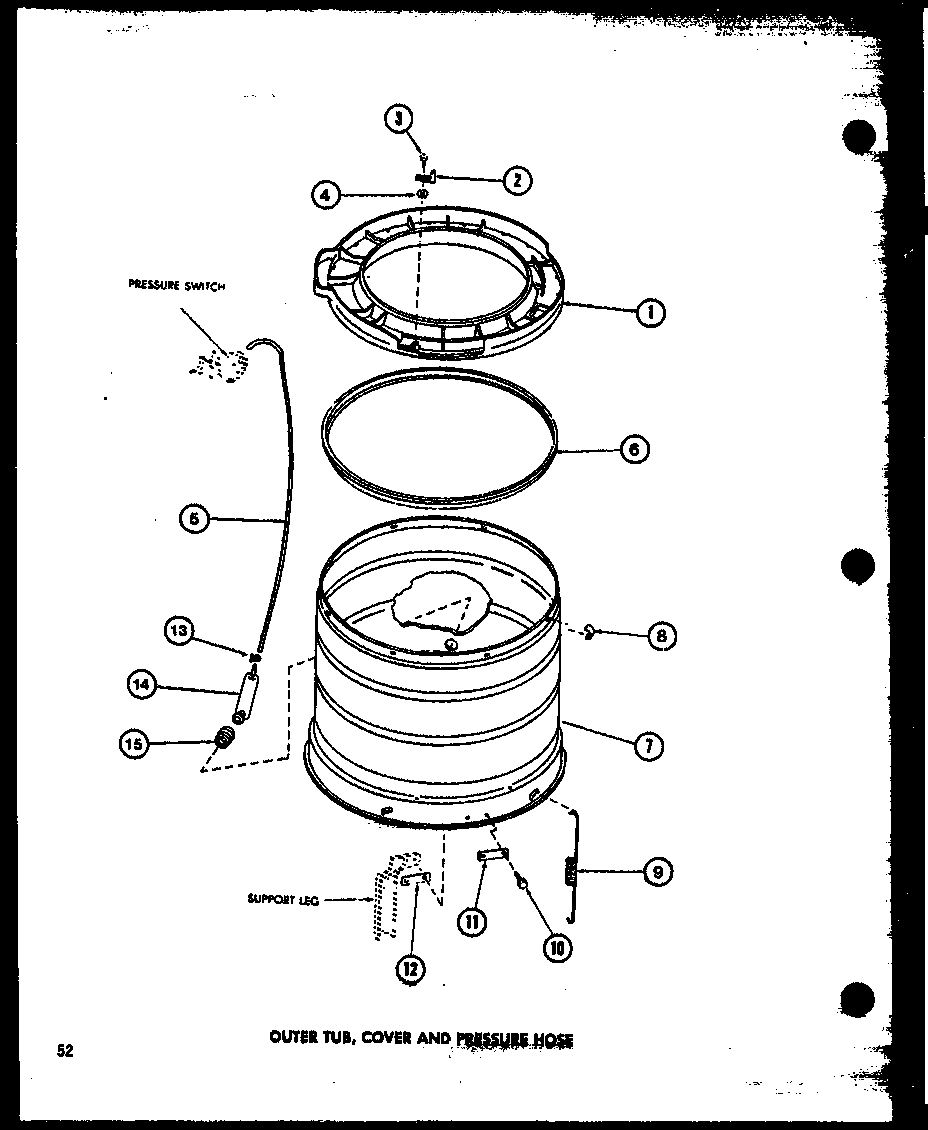 Outer tub (taa400/p77040-2w) (taa600/p77040-4w) (taa800/p77040-5w) (taa500/p77040-3w)