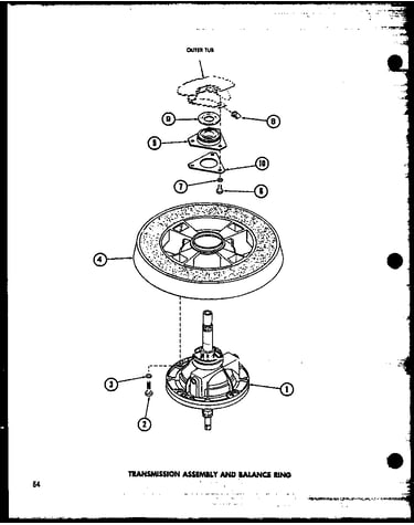 Transmission assembly and balance ring (taa400/p77040-2w) (taa600/p77040-4w) (taa800/p77040-5w) (taa500/p77040-3w)