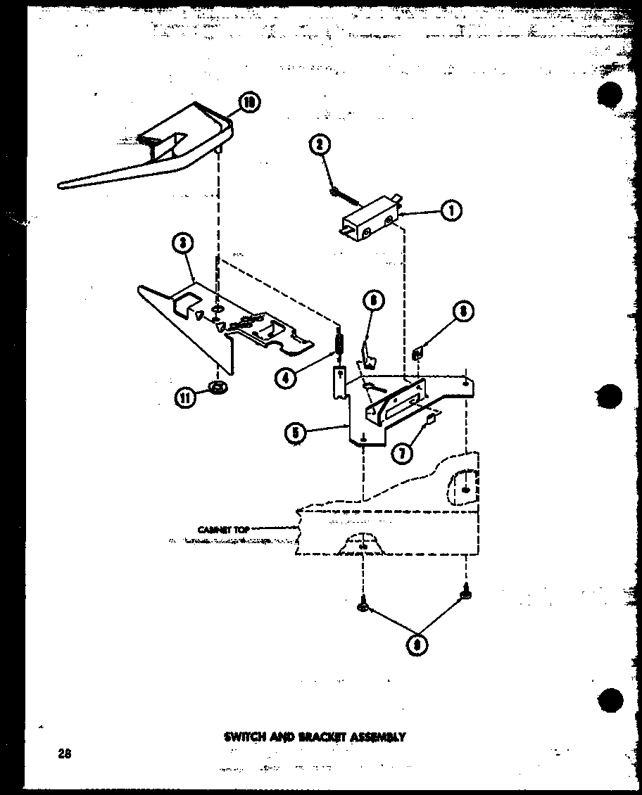 Switch and bracket assembly