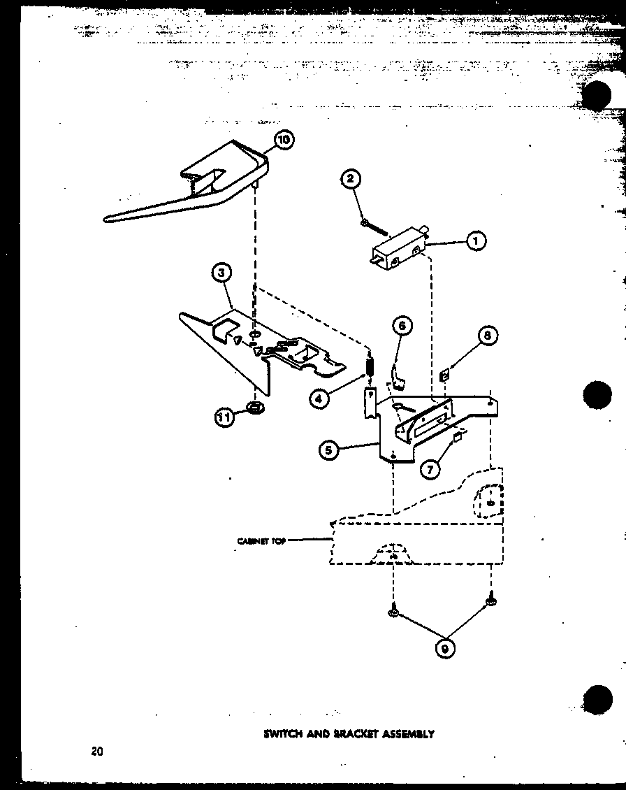 SWITCH AND BRACKET ASSEMBLY (TAA3001/P7704006W)