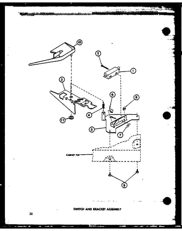 Switch and bracket assembly (taa4001/p7704007w) (taa6001/p7704009w) (taa8001/p7704010w) (taa5001/p7704008w)