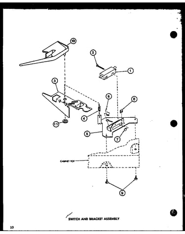 Switch and bracket assembly