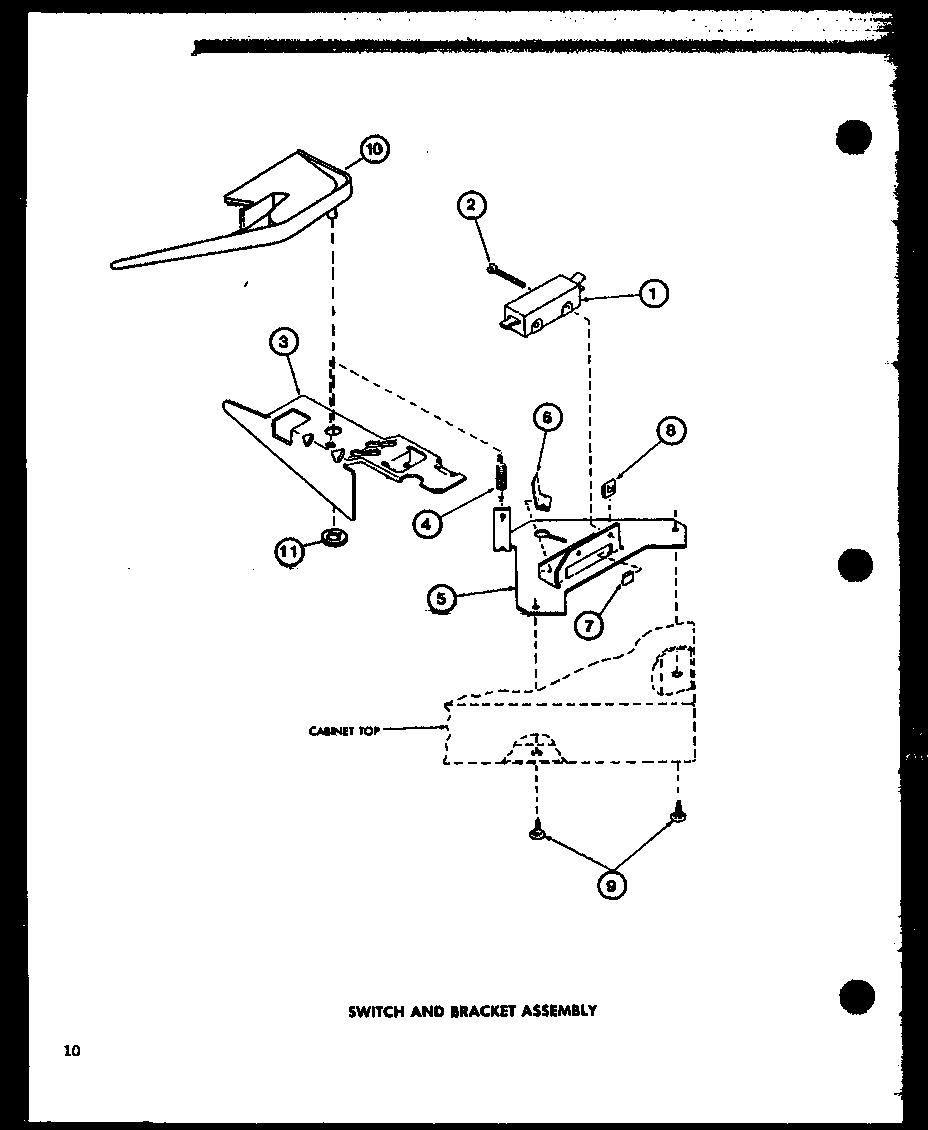 Switch and bracket assembly