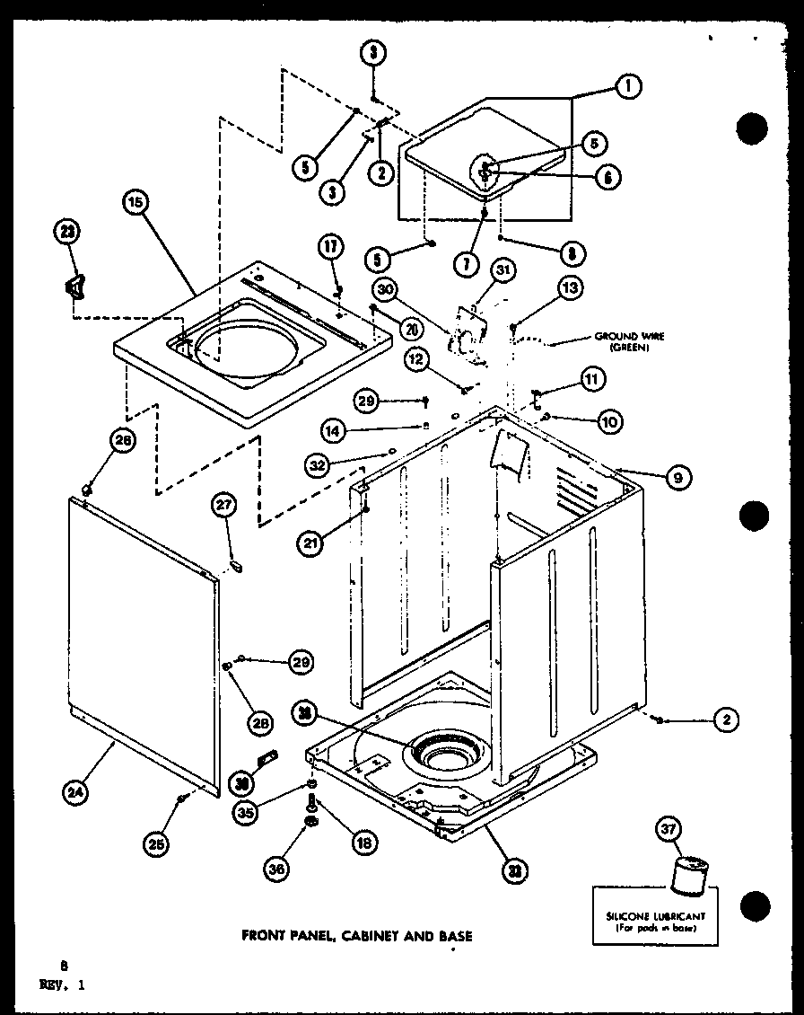 Front panel (lwd250/p7762105w) (lwd450/p7762106w)