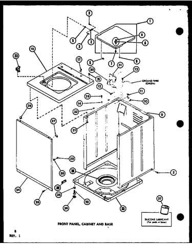 Front panel (lwd250/p7762105w) (lwd450/p7762106w)