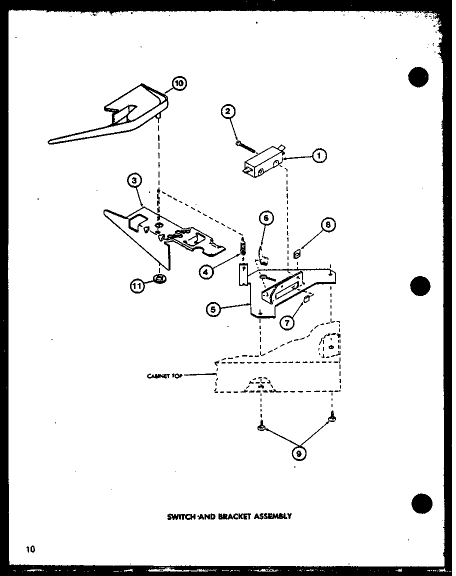 Switch and bracket assembly